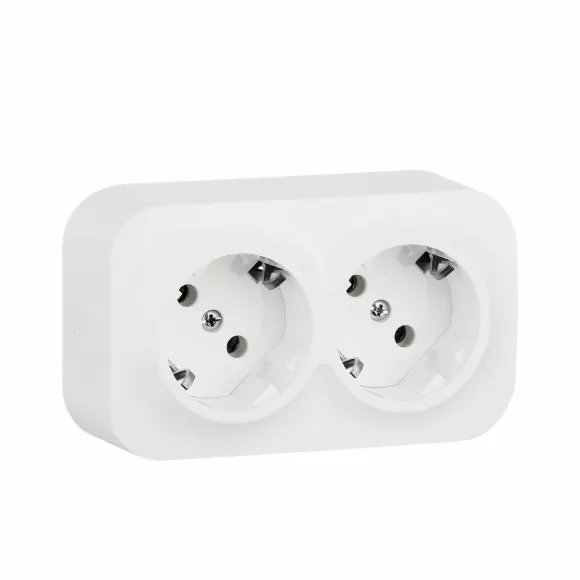 Розеточный блок двойной с/з Legrand Quteo 782233, Кремовый, Пластик, Венгрия Розеточный блок двойной с/з Legrand Quteo 782233, Кремовый, Пластик, Венгрия