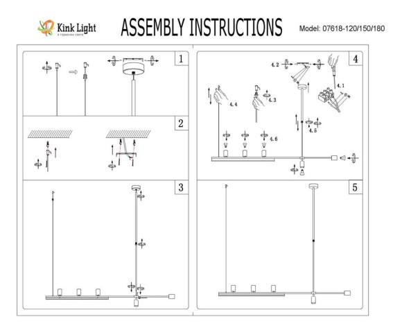 Подвесная люстра Kink Light Рия S07618-180,36