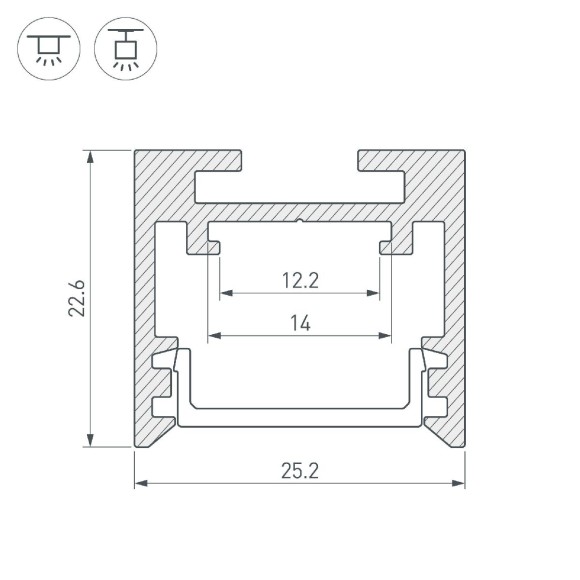 Профиль Arlight SL-LINE-2522-2500 WHITE 043110