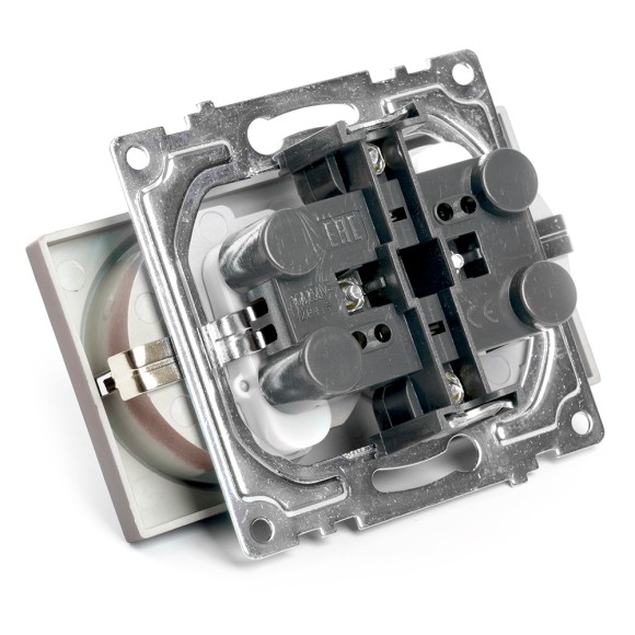 Розетка 2-местная с защитной шторкой Stekker Катрин GLS16-7114-04 49030