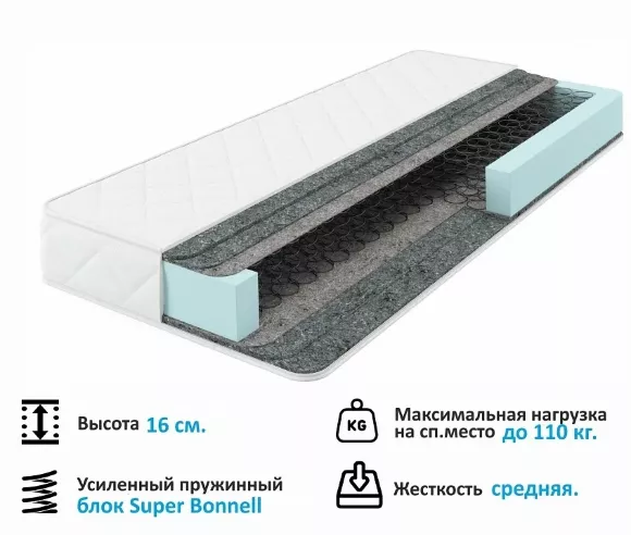Кровать односпальная Elda 2000x900 c матрасом ГОСТ NMB_TE-00003890 Кровать односпальная Elda 2000x900 c матрасом ГОСТ NMB_TE-00003890