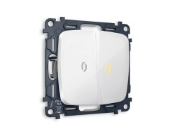 Комплект механизма 2-кл проходного выключателя с подсветкой Ambrella Volt Omega (OP1040, VM120, G22Y) MO104030