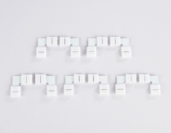 Соединитель угловой L для светодиодной ленты 5050 12/24V (4 конт.) GS6701 (10шт) Ambrella Light Illumination GS6701