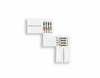 Соединитель угловой L для светодиодной ленты 5050 12/24V (4 конт.) GS6701 (10шт) Ambrella Light Illumination GS6701