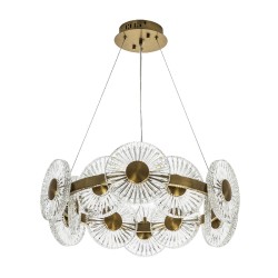 Подвесная светодиодная люстра с пультом управления Modelux MS.1831.12 AB