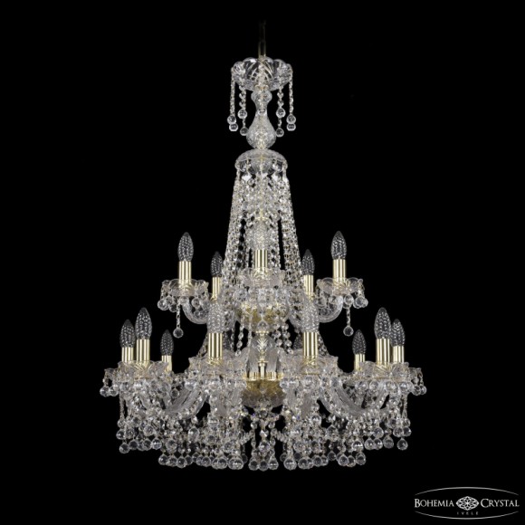 Подвесная люстра Bohemia Ivele Crystal 1409/10+5/240/XL-91/2d G
