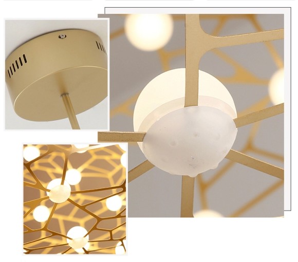 Подвесная светодиодная люстра Delight Collection 8900 9922P/S gold