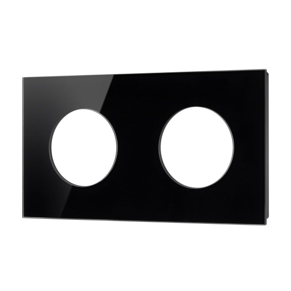 Рамка стеклянная на 2 поста Arlight FRM-GLARE-GC-2-BK 043836