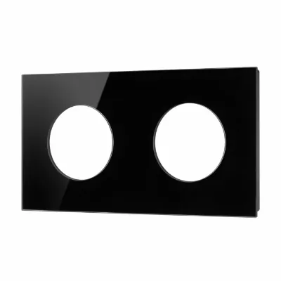 Рамка стеклянная на 2 поста Arlight FRM-GLARE-GC-2-BK 043836