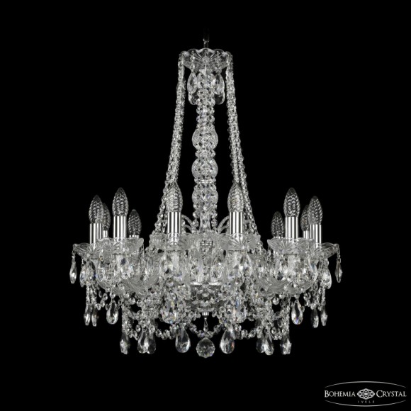 Подвесная люстра Bohemia Ivele Crystal 1411/12/195/h-70 Ni