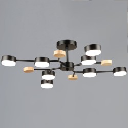 Люстра на штанге Reluce 03860-0.3-08 BK+WOOD GX53