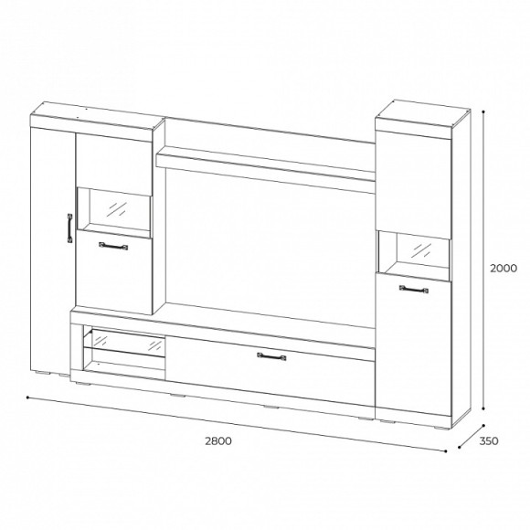Стенка для гостиной Тесла BTS_00-00162382