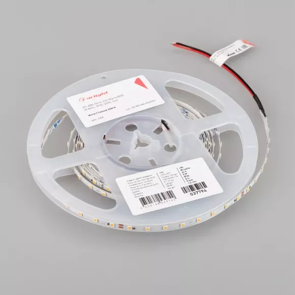 Светодиодная лента Arlight RT-A80-5mm 24V Warm3000 (5 W/m, IP20, 2835, 5m) 037794 Светодиодная лента Arlight RT-A80-5mm 24V Warm3000 (5 W/m, IP20, 2835, 5m) 037794