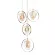 Подвесной светильник Delight Collection Cowley P60669-4 gold/clear