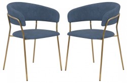 Набор из 2 стульев Whispered Fusion HSBI_DC72_darkblue_velvet_2