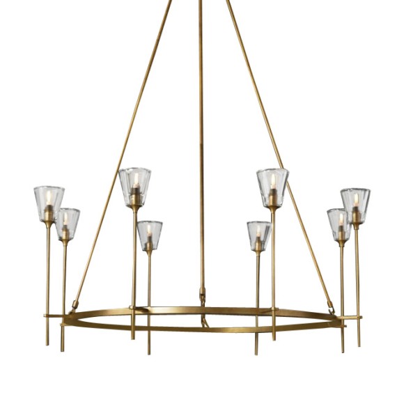 Подвесная люстра Delight Collection Torche De Verre 8614P/8 gold