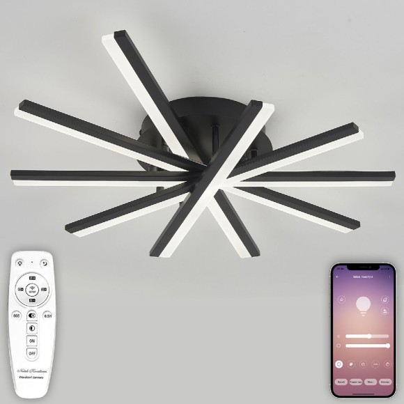 Потолочная люстра с пультом управления Natali Kovaltseva Line LED LAMPS 81174