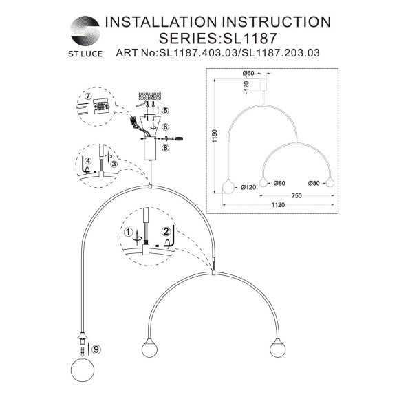 Подвесной светильник ST Luce Vive SL1187.403.03