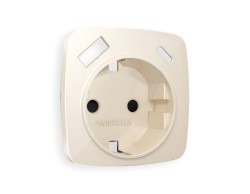 Лицевая панель для розетки с/з со шторками 2USB A+C Ambrella Volt Omega OP3100