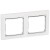 Рамка 2-постовая Legrand Valena белая/серебряный штрих 770492