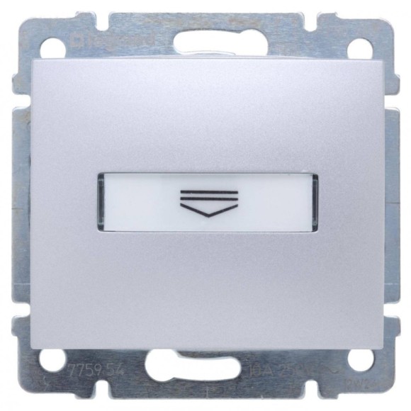 Выключатель карточный Legrand Valena с выдержкой времени и подсветкой алюминий 770234