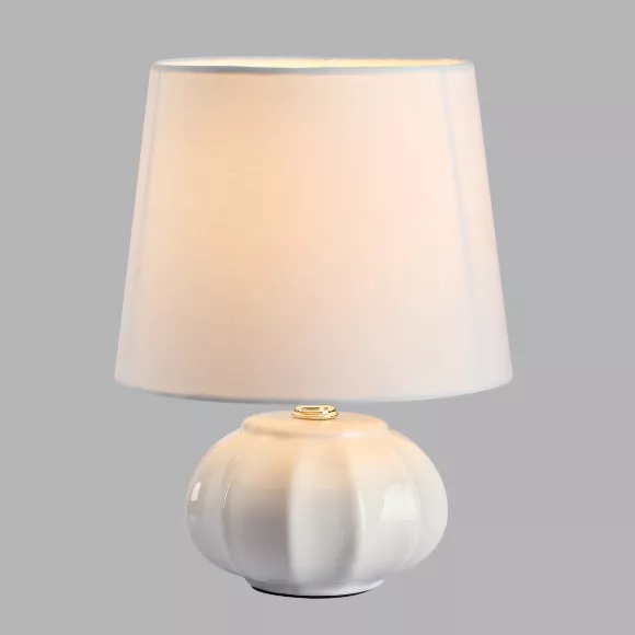 Настольная лампа Lumion Moderni Hama 8145/1T, Белый, Керамика, Ткань, декоративные элементы крупным планом Настольная лампа Lumion Moderni Hama 8145/1T, Белый, Керамика, Ткань, декоративные элементы крупным планом