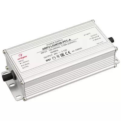 Блок питания Arlight ARPV-LG48100-PFC-A 48V 2.12A 100W IP67 030035