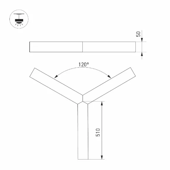 Линейный подвесной светильник Arlight SP-RAYS-3-HANG-5050-510-35W Day4000 049207 Линейный подвесной светильник Arlight SP-RAYS-3-HANG-5050-510-35W Day4000 049207