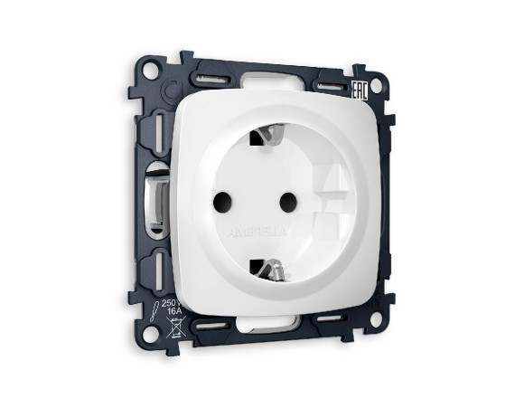 Комплект механизма розетки с/з со шторками Ambrella Volt Omega MO127010