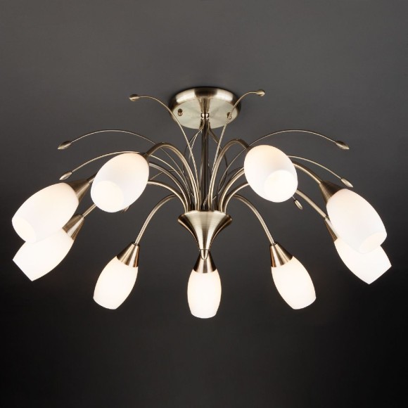 Люстра на штанге Eurosvet Ginevra 22080/9 античная бронза 00000055431