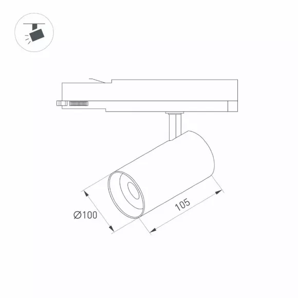 Трековый светодиодный светильник Arlight LGD-Nika-4TR-R100-30W Day4000 031172, Нейтральный белый, 90 Трековый светодиодный светильник Arlight LGD-Nika-4TR-R100-30W Day4000 031172, Нейтральный белый, 90