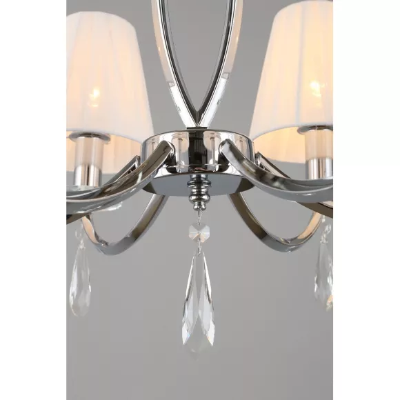 Подвесная люстра Omnilux Breguzzo OML-57703-06, Модерн, Белый, Хром Подвесная люстра Omnilux Breguzzo OML-57703-06, Модерн, Белый, Хром