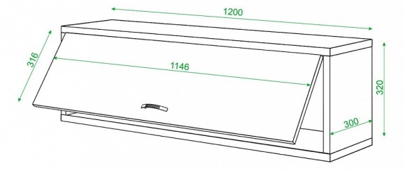 Полка книжная Домино нельсон ПК-30М MER_PK-30M_NBE
