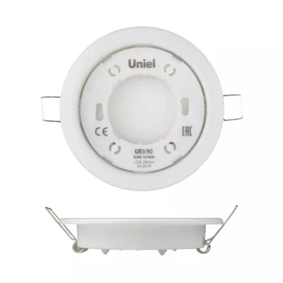 Встраиваемый светильник (UL-00005051) Uniel GX53/H2 White 10 Prom