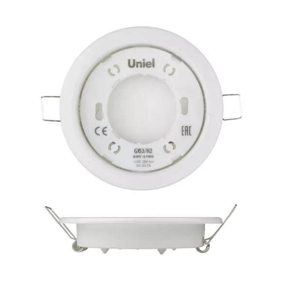 Встраиваемый светильник (UL-00005051) Uniel GX53/H2 White 10 Prom