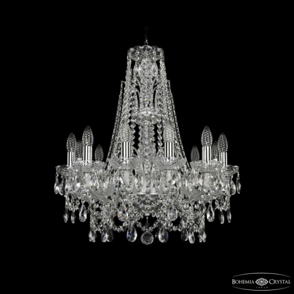 Подвесная люстра Bohemia Ivele Crystal 1411/12/195/XL-65 Ni