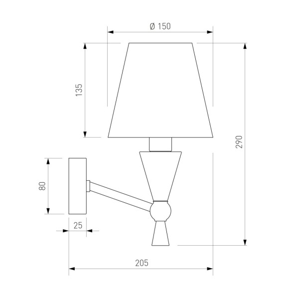 Бра Eurosvet Teja 103014 латунь a072039