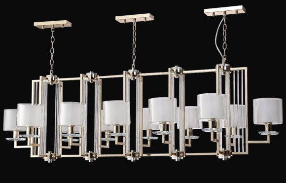 Подвесная люстра Crystal Lux NICOLAS SP12 L1600 GOLD/WHITE