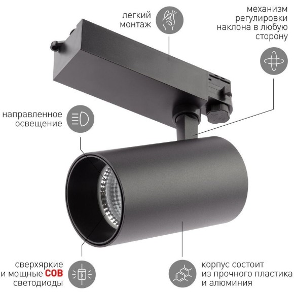 Трековый светильник ЭРА SТR-30-36-30K-B40 Б0049780