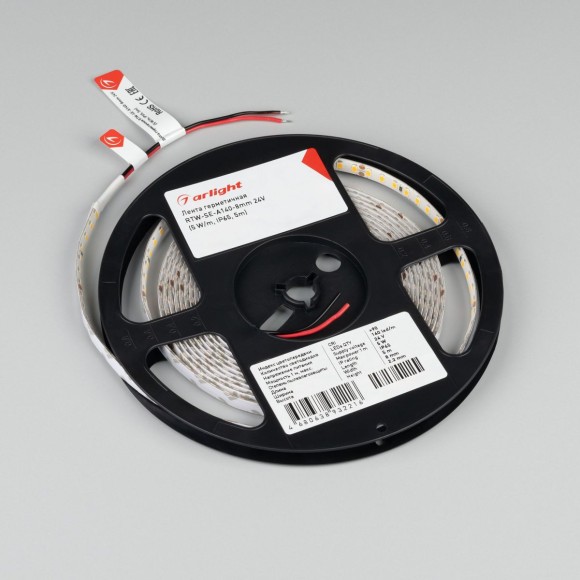 Светодиодная герметичная лента Arlight RTW-SE-A140-8mm 24V Warm2700 (5 W/m, IP65, 5m) 057517