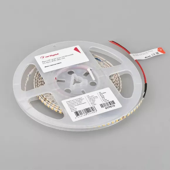 Светодиодная лента Arlight RT-A160-5mm 24V White6000 15 W/m, IP20, 2835, 5m 037810 Светодиодная лента Arlight RT-A160-5mm 24V White6000 15 W/m, IP20, 2835, 5m 037810