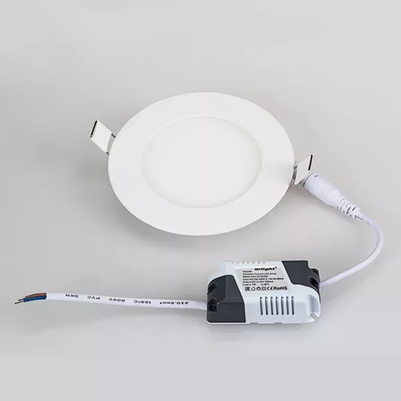 Встраиваемый светильник Arlight MS-EDGE-R120-6W Warm3000 (WH, 115 deg, 230V) (IP44 Металл) 049176