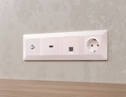 Комплект механизма TV розетки SAT 5-2400MHz 3.5dB Alfa Жемчуг Quant Ambrella Volt MA213050 (AP2130, VM215)