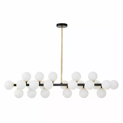 Люстра на штанге Lumina Deco Marsiada LDP 6033-24 BK+GD