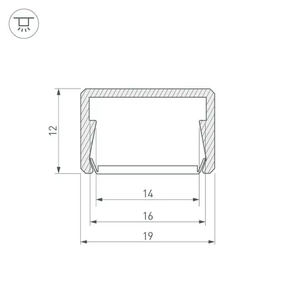 Экран Arlight матовый SILER-2000 OPAL 025975, вид сбоку Экран Arlight матовый SILER-2000 OPAL 025975, вид сбоку
