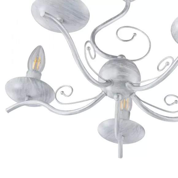 Подвесная люстра Arte Milano Amalfi 339934/5 WT+SL, Белый, Металл, Модерн стиль, декоративные элементы крупным планом Подвесная люстра Arte Milano Amalfi 339934/5 WT+SL, Белый, Металл, Модерн стиль, декоративные элементы крупным планом