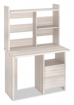 Стол компьютерный Домино Лайт СКЛ-Прям100+НКЛ-100 MER_SKL-Pryam100_NKL-100_K