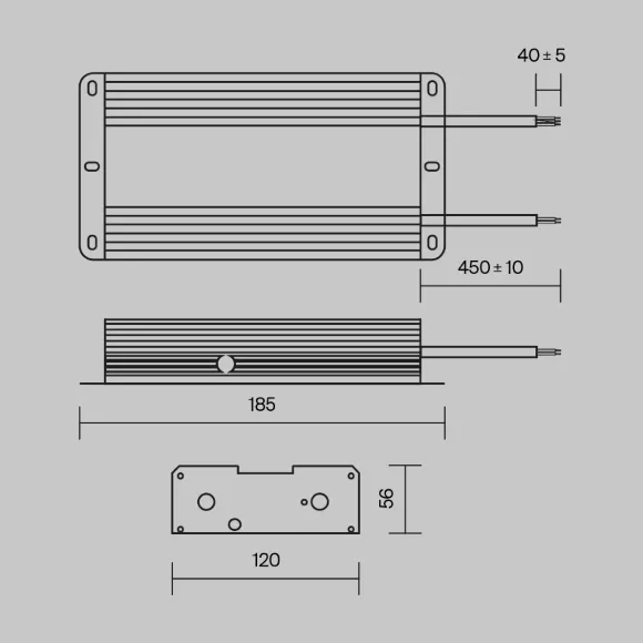 Блок питания Maytoni Power Supply Magnetic PSL008-480W-48V-IP67 Блок питания Maytoni Power Supply Magnetic PSL008-480W-48V-IP67
