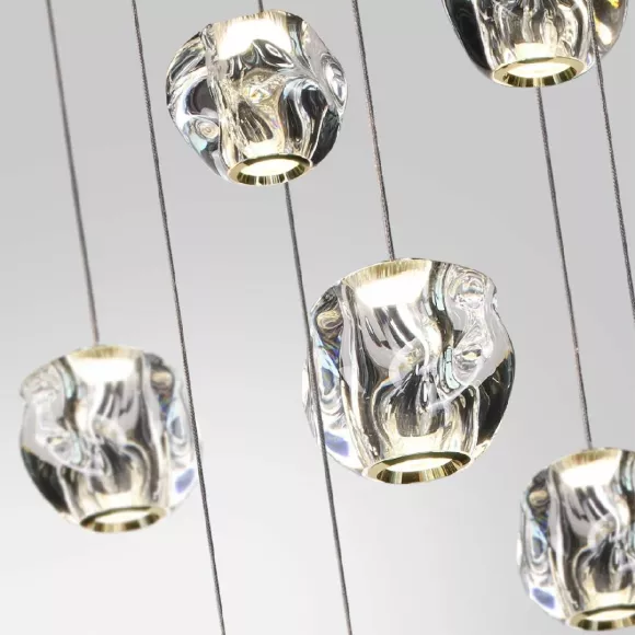 Каскадная люстра Odeon Light Jemstone 5085/120L, Золото, Прозрачный, Нейтральный белый, крупный план Каскадная люстра Odeon Light Jemstone 5085/120L, Золото, Прозрачный, Нейтральный белый, крупный план