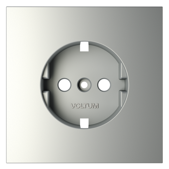 Накладка для розетки с заземлением Voltum S70 (сталь) VLS000605